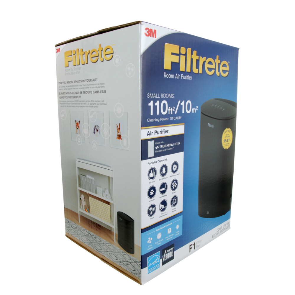 3M Filtrete Room Air Purifier, HEPA Type Filter, 110 SQ FT Coverage - Brand  New