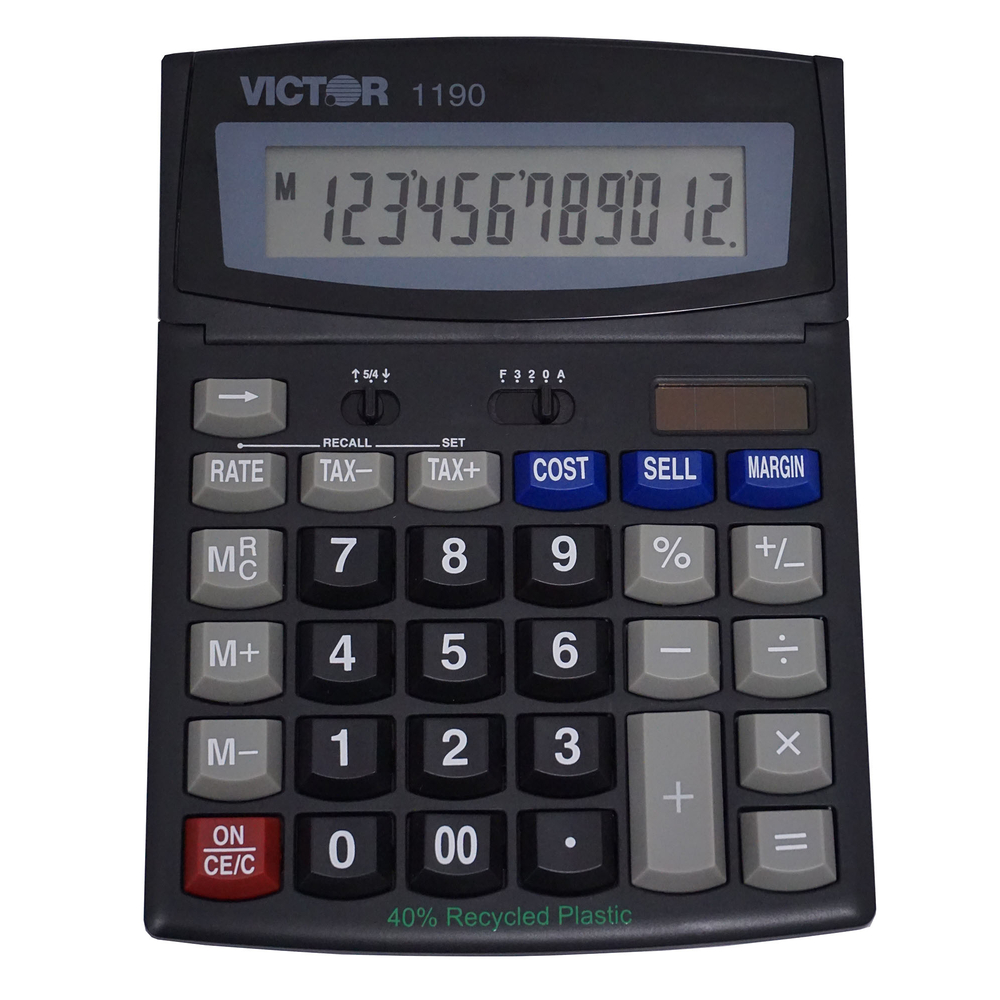 eway.ca - VCT1190 | Victor 12-Digit Desktop Display Calculator - Black