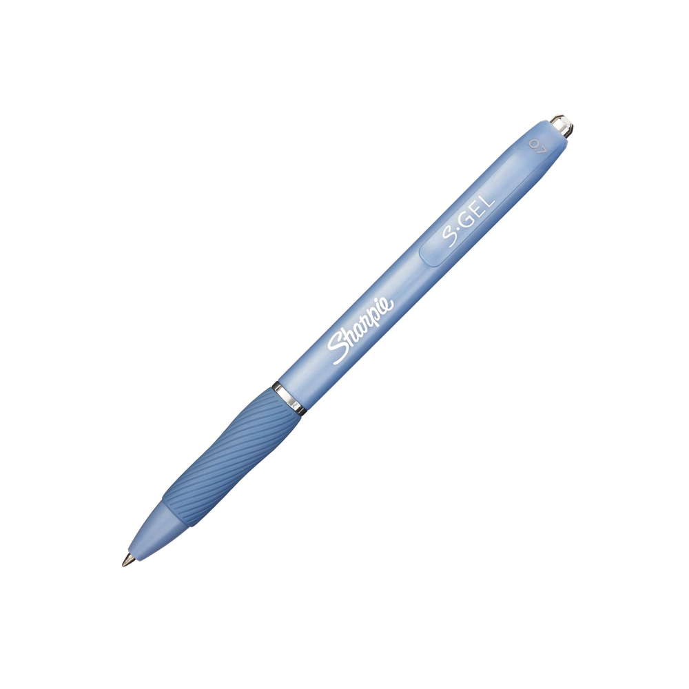  Sharpie S-Gel Gel Pen - 0.7 mm - Frost Blue Body - Black Ink