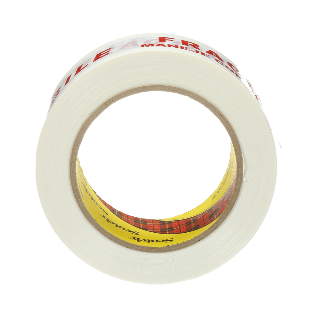  MMM3772  Ruban pour sceller les boîtes préimprimé 3772 Scotch,  imprimé en blanc, trilingue, 48 mm x 100 m