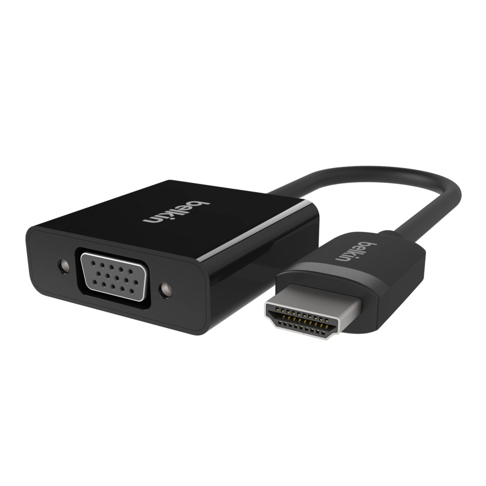  BLKF2CD058  Belkin - Belkin Adaptateur Audio HDMI vers VGA + 3,5  mm - HDMI-M/VGA-F - Câble HDMI/Mini-telephone/VGA A/V pour Ultrabook - TV