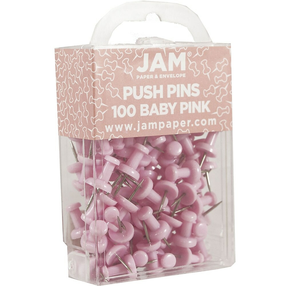  JPD222419048G  JAM Paper Push Pins, Baby Pink Pushpins