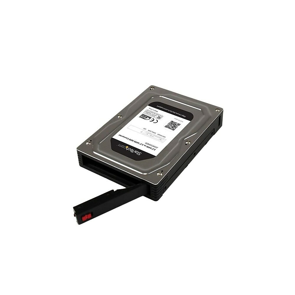 StarTech.com 2.5 to 3.5 SATA HDD/SSD Adapter Enclosure - External Hard  Drive Converter with HDD/SSD Height up to 12.5mm (25SAT35HDD), Gray
