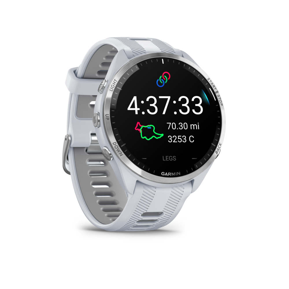  Garmin Forerunner® 965 Running Smartwatch, Colorful AMOLED  Display, Training Metrics and Recovery Insights, Whitestone and Powder Gray  : Electronics