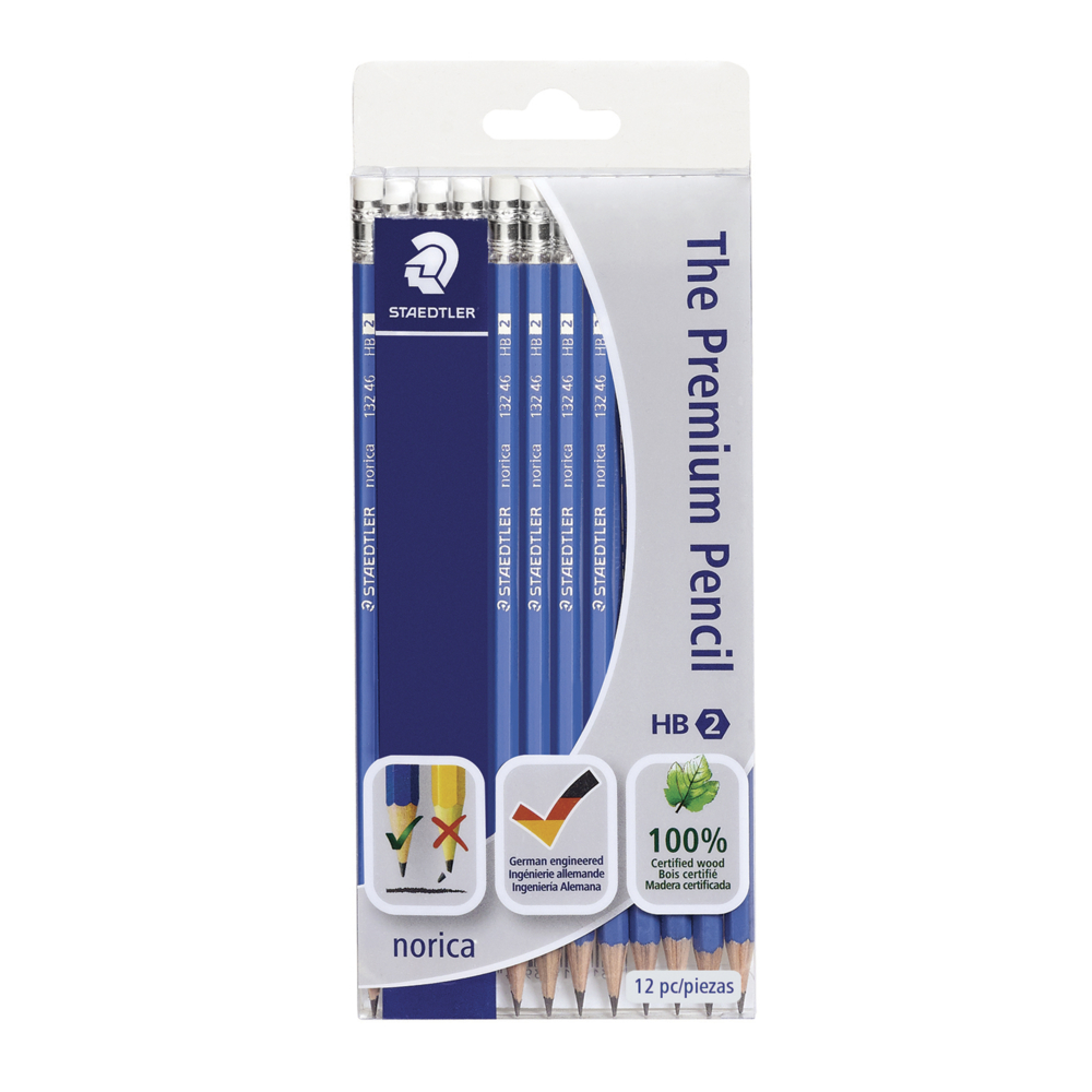 Staedtler Pre-Sharpened Wooden Pencil, 0.7mm, #2 Medium Lead, 144