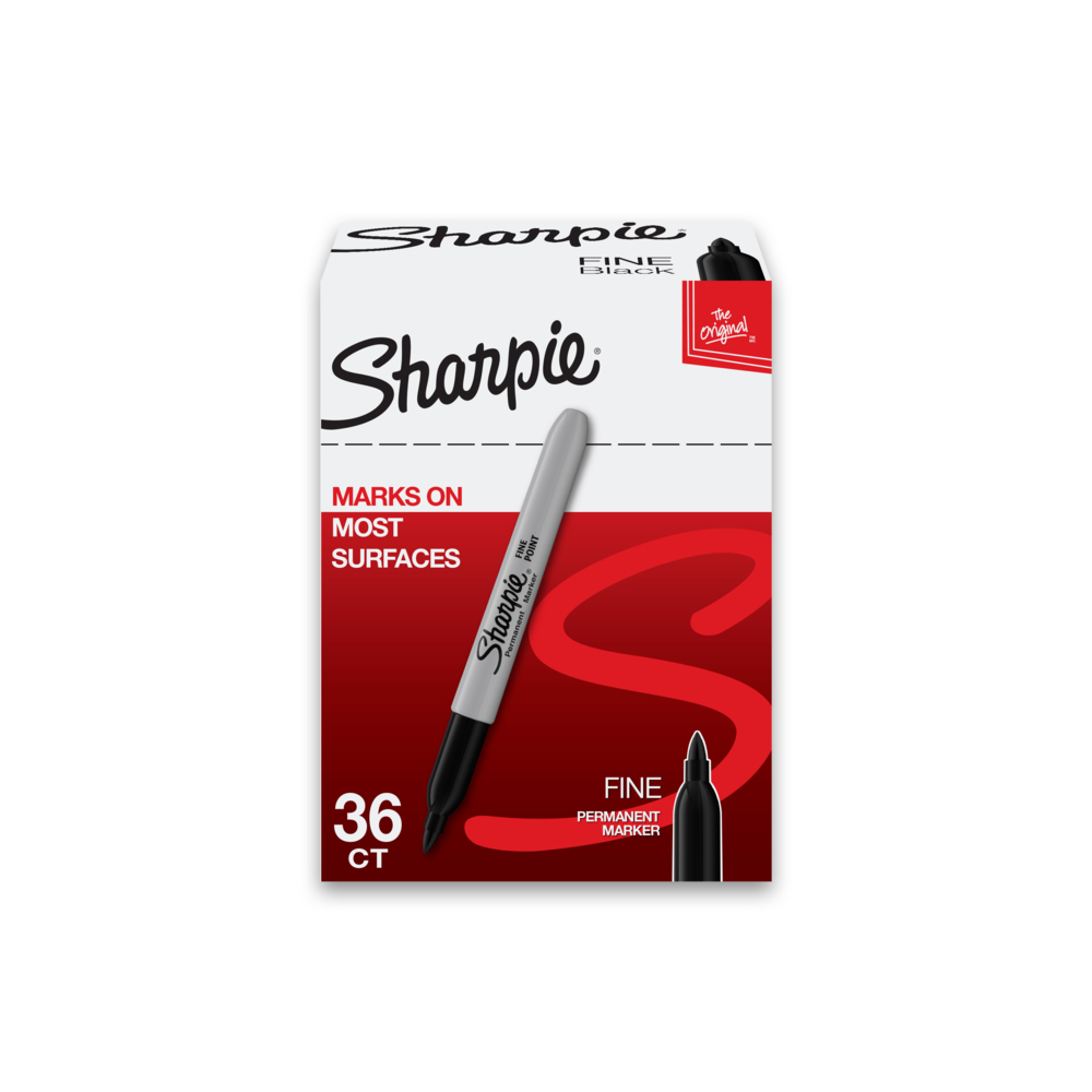  SAN1884739  Sharpie - Marqueurs permanents - pointe fine - noir  - paquet de 36