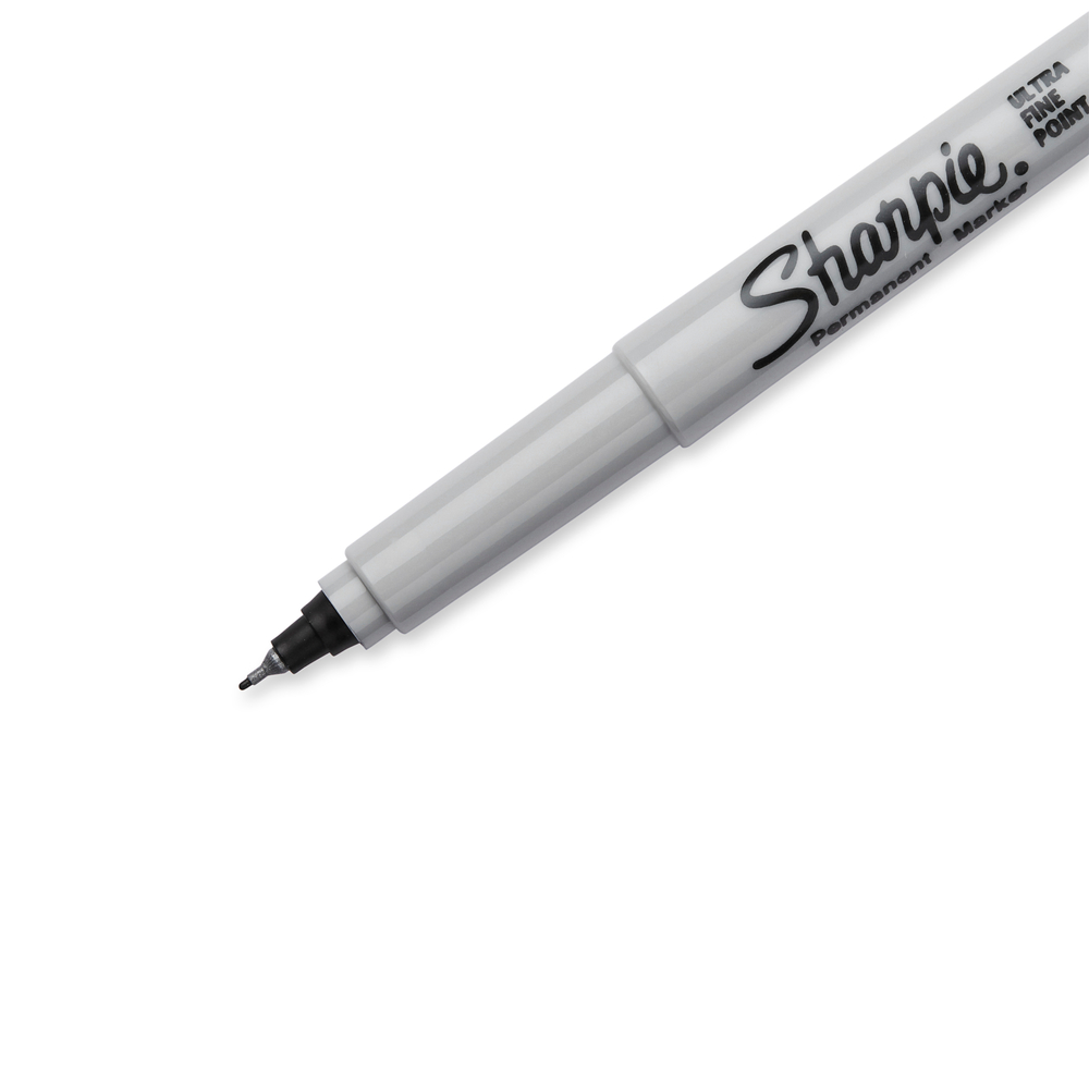 Sharpie Permanent Markers 6 Pack Assorted Sizes Ultra Fine Tip Fine Tip and Chisel Tip Permanent Markers - Black