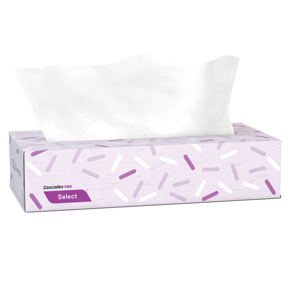  KCI03076  Kleenex – Mouchoirs, en boîte plate, 2 épaisseurs,  blanc, paq./ 12 boîtes