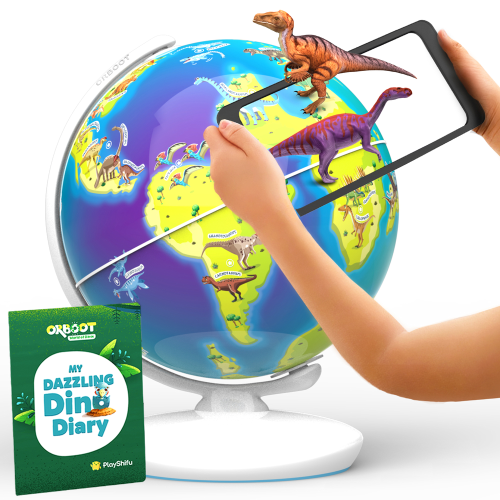  SF1SHIFU027  PlayShifu - Orboot: World of Dinosaurs - (Anglais  uniquement) Globe interactif et éducatif - 4 à 10 ans