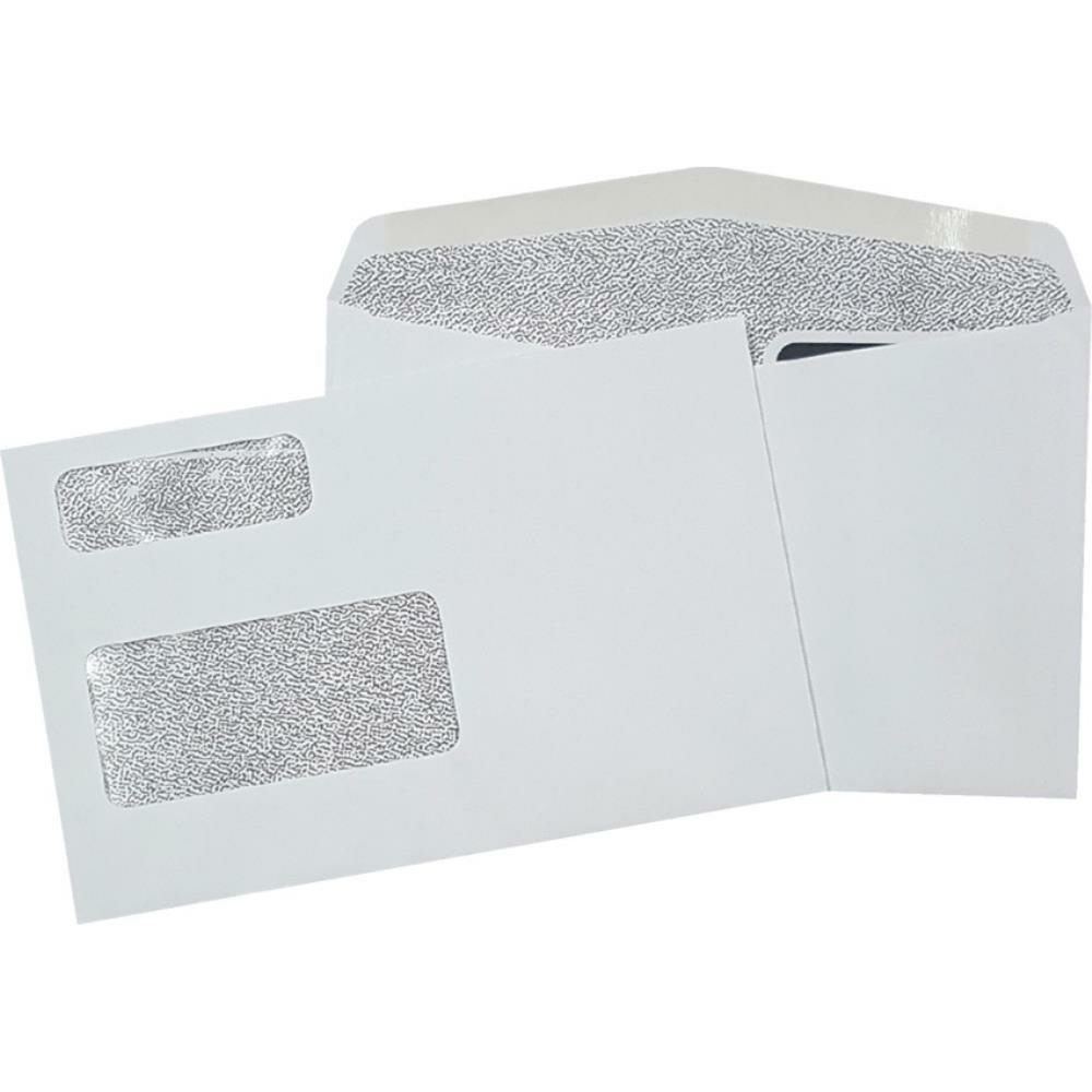 Staples - Enveloppes n° 10 à fenêtre avec rabats gommés, 4 1/8 x 9 1/2 po,  24 lb, blanc, boîte de 500