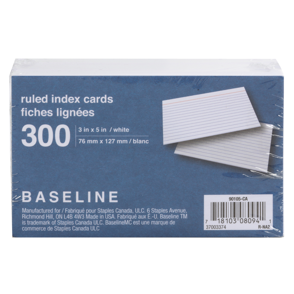 Mead Index Cards Ruled White 4x6