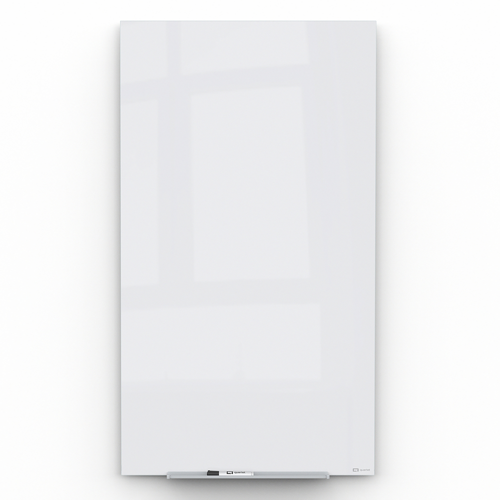 Quartet InvisaMount 7' x 4' White Magnetic Glass Whiteboard