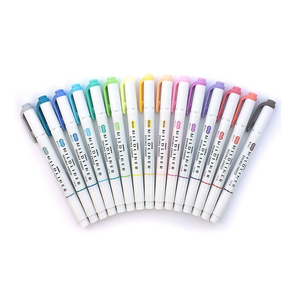 Zebra Mildliner Cool & Refined Double Ended Marker Set