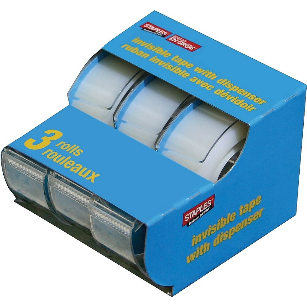  STP70005056208  Staples Invisible Tape - Boxed - 19 mm x 33 m -  6 Pack
