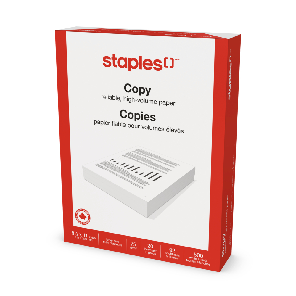 Staples Recycled Pastel Multipurpose Paper, 20 lbs., 8.5 x 11