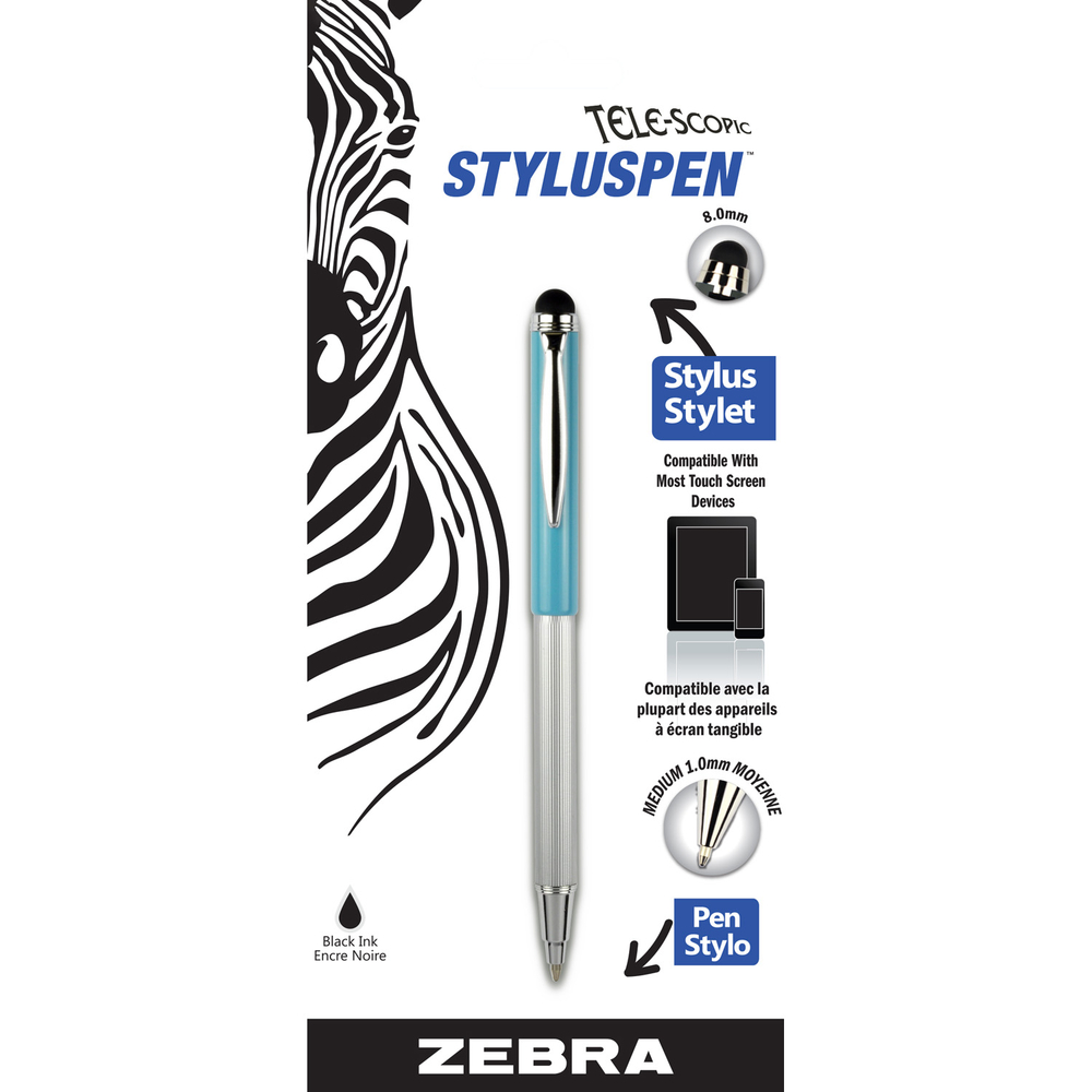 zebra 2 in 1 stylus pen