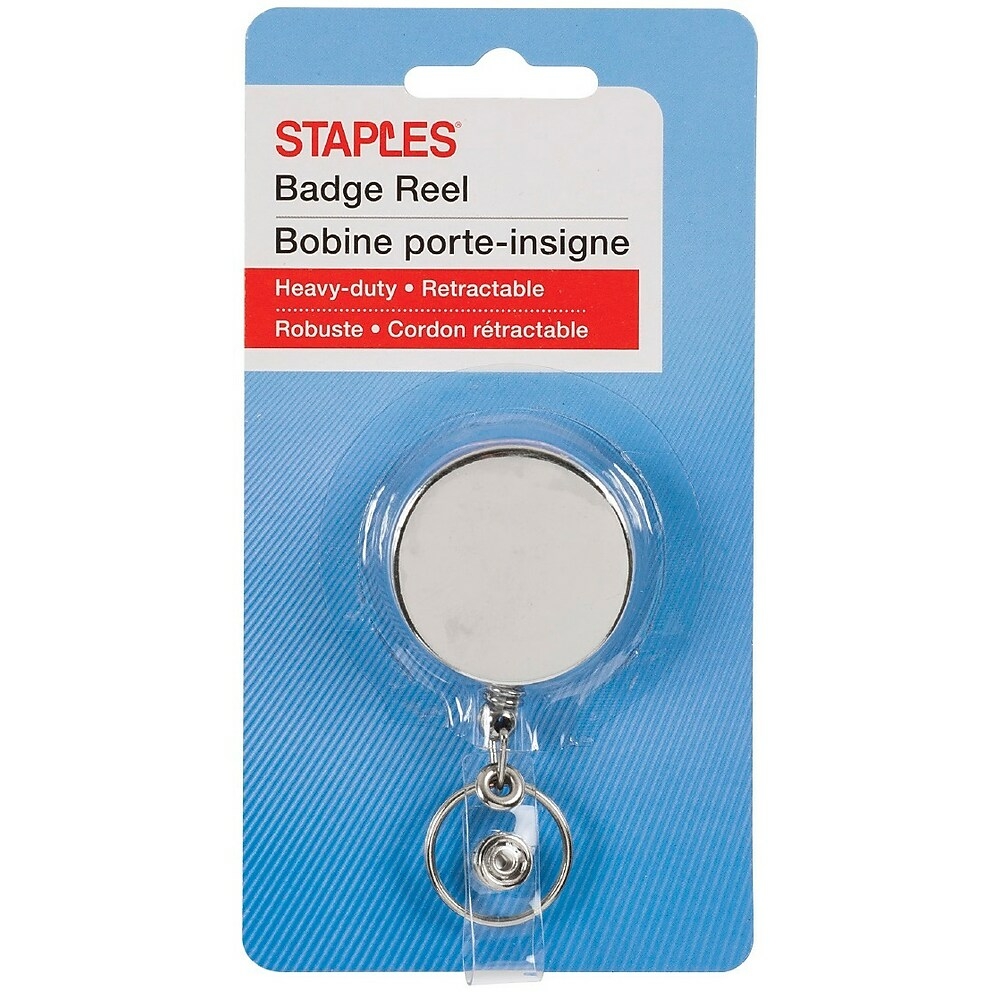  STP19463  Staples Badge Reel - Silver - 24