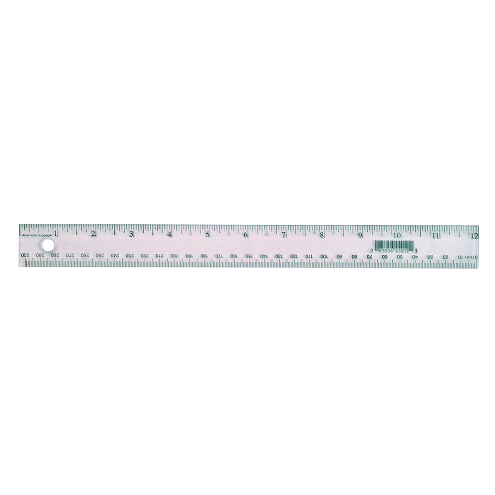 Westcott 12 30cm 10th Inch Plastic Metric Beveled Ruler