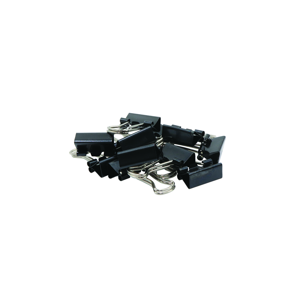WESTCOTT Foldback-Klammern, 72 Stück, schwarz, Set mit 6 Boxen in  unterschiedlichen Größen (jeweils 24 Clips: in 19 mm, in 25 und 32 mm),  E-10719 00