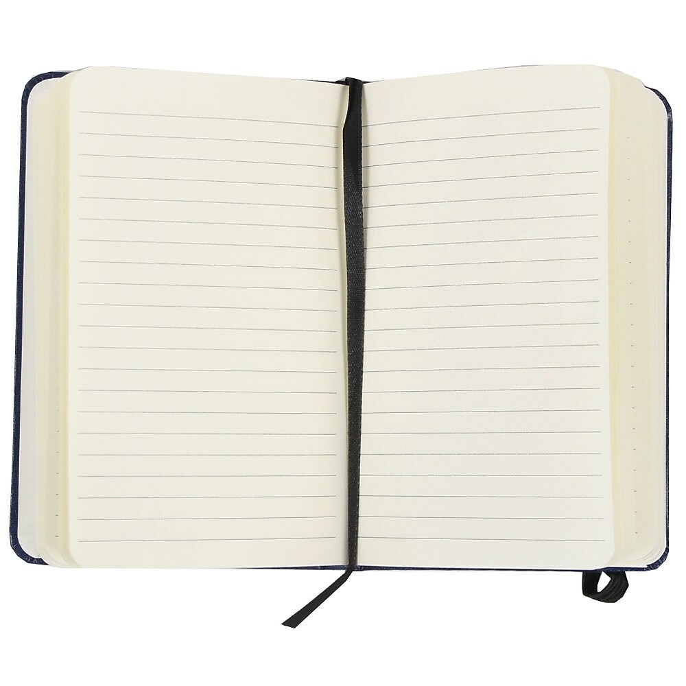 JAM Hardcover Notebook with Elastic Band, 1/Pack, Black, Small, 3