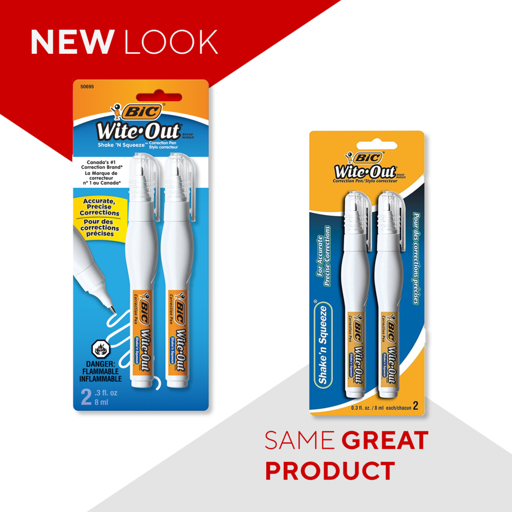 Bic Wite Out Correction Pen White Out Shake and Squeeze