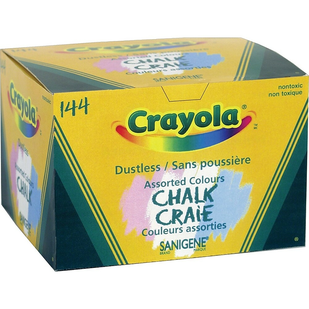 SCHOOL CHALKS Box 100 dustless chalks assorted colours