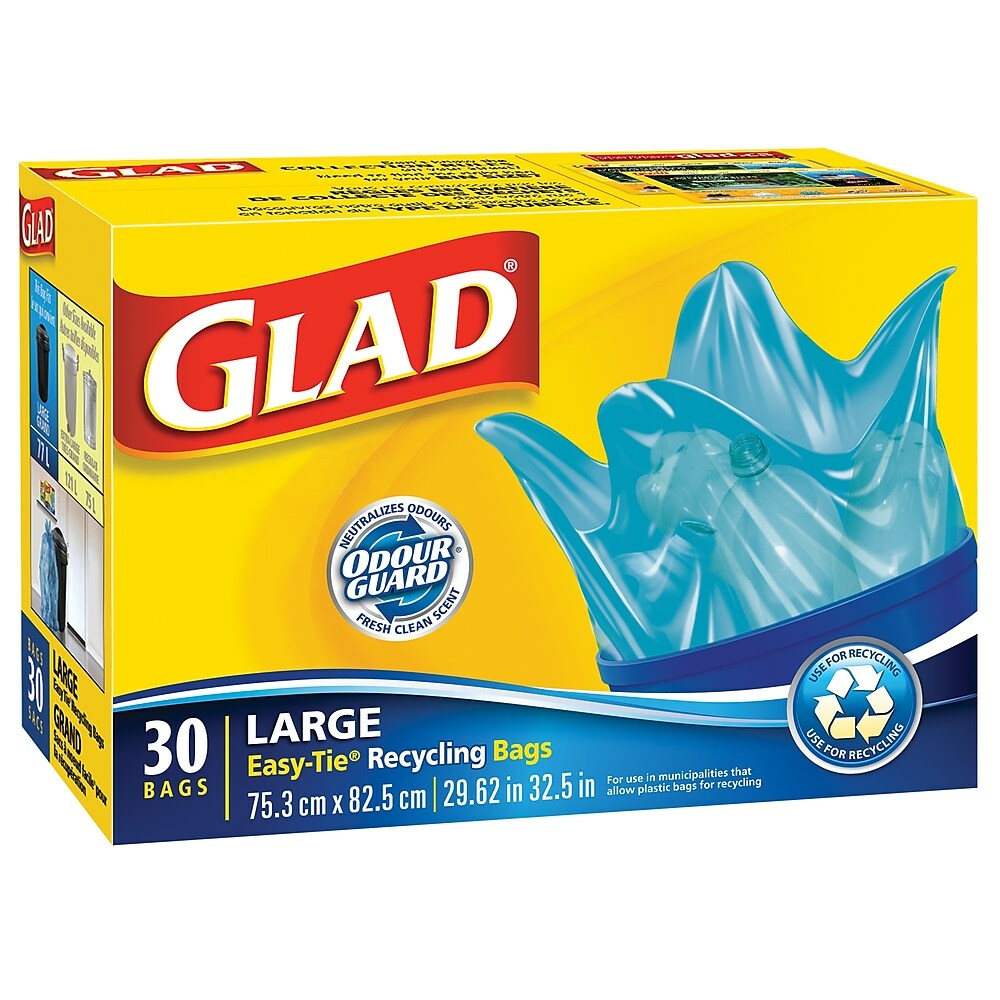 Glad Blue Recycling Bags - Large 90 Litres