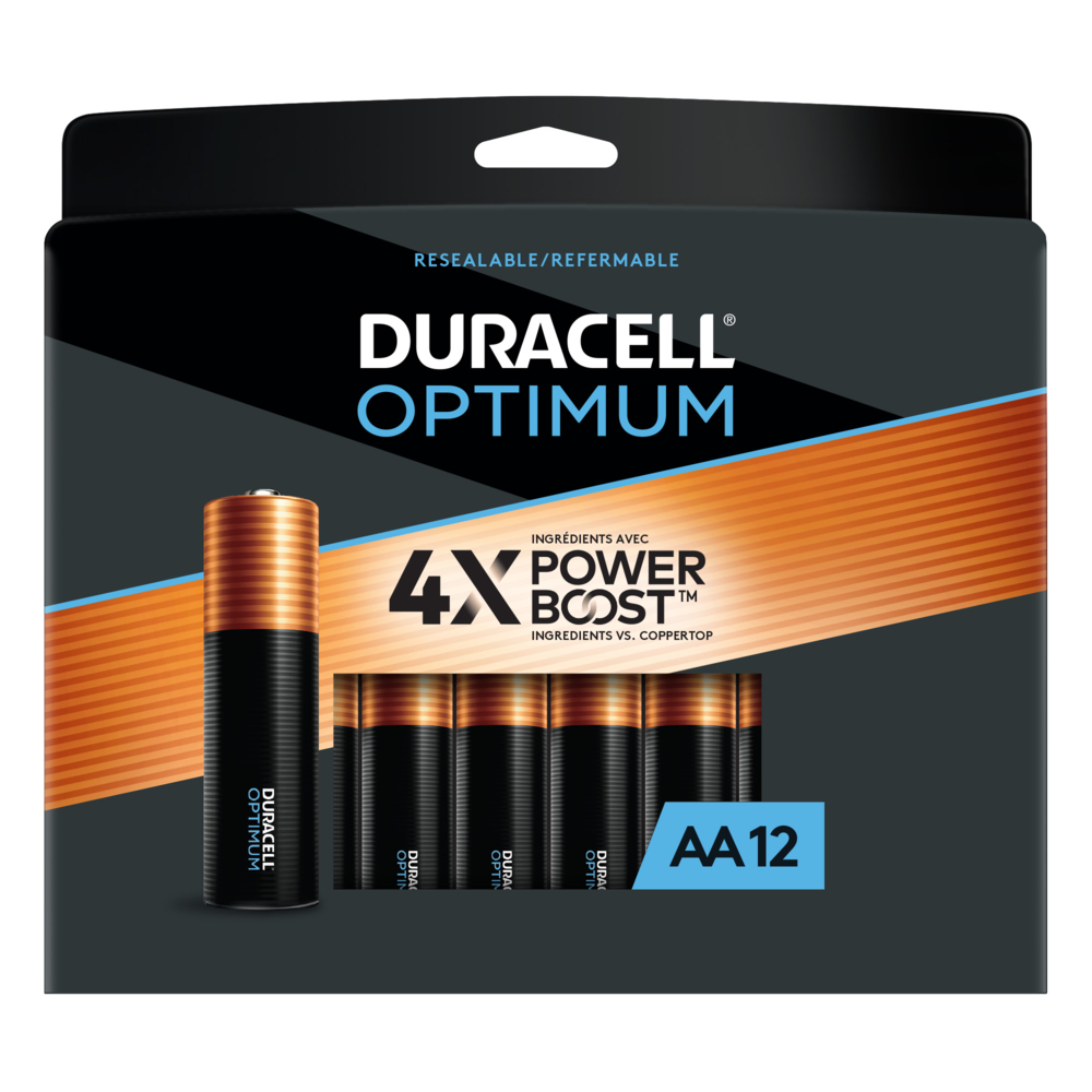  DUR5008285  Duracell - Optimum Piles Alcaline AA - paquet de 12