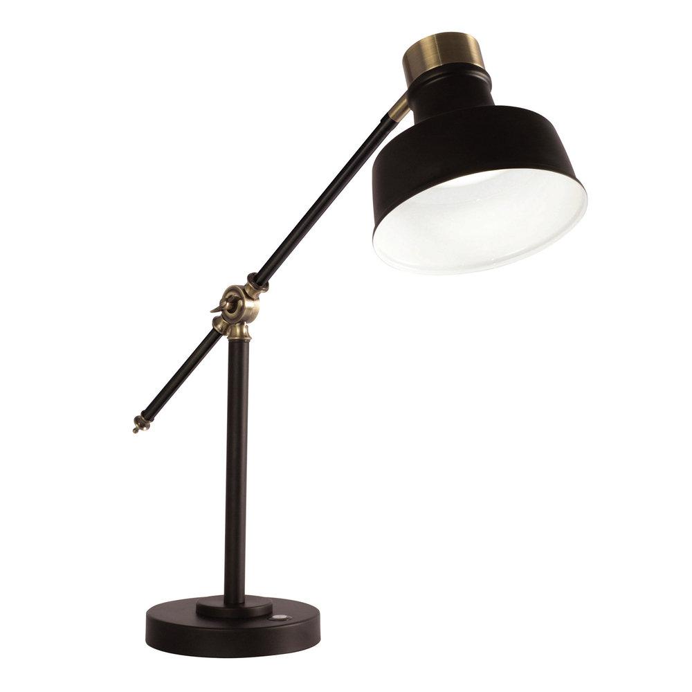 Olivia's Narla Small Desk Lamp in Black & Brass