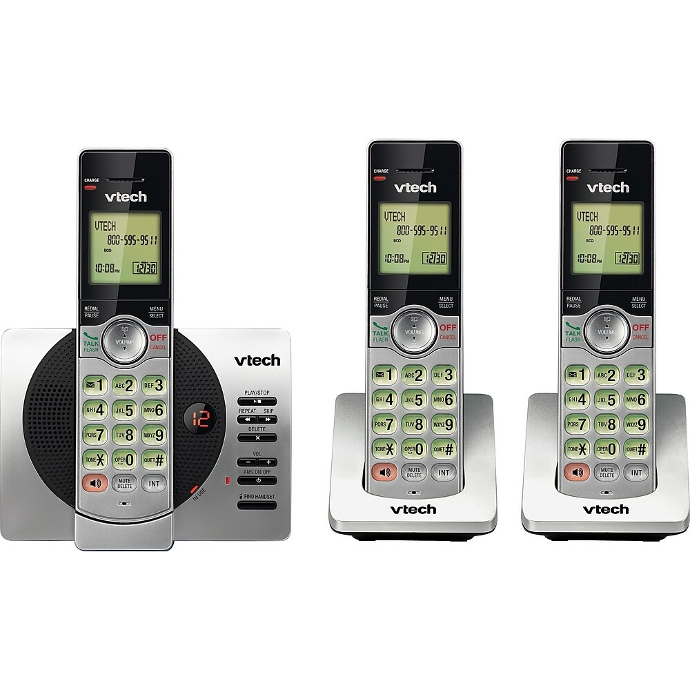  VTECS29293  Vtech - Téléphone sans fil CS6929-3 à 3 combinés  avec répondeur numérique