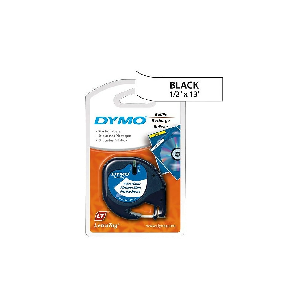 Ruban d'étiquettes en plastique compatible avec DYMO LetraTag