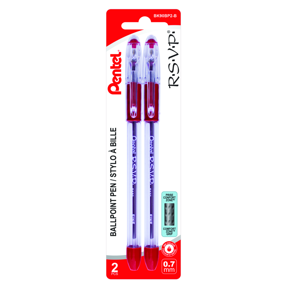 Pentel R.S.V.P. Ballpoint Stick Pens - PENBK90C 