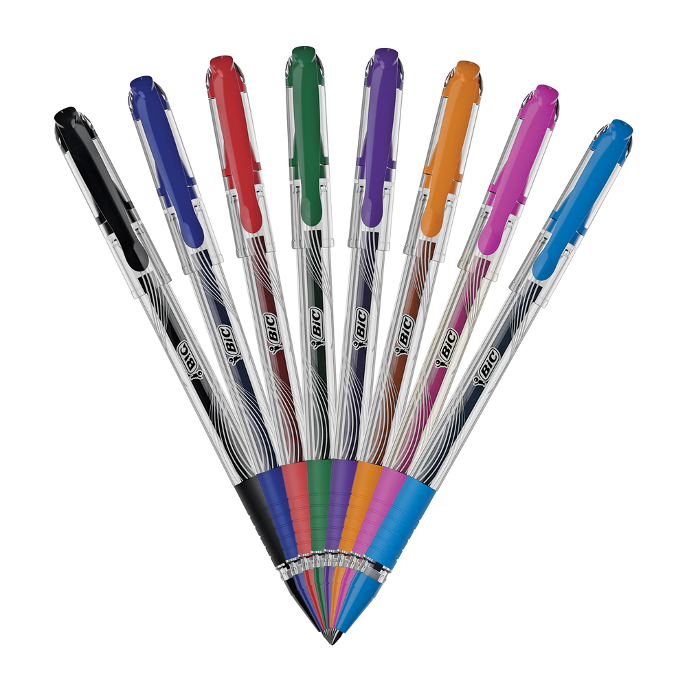  BICRGSMP14AST  BIC Gel-ocity Stic Gel Pens - 0.7mm - Assorted  Colours - 14 Pack