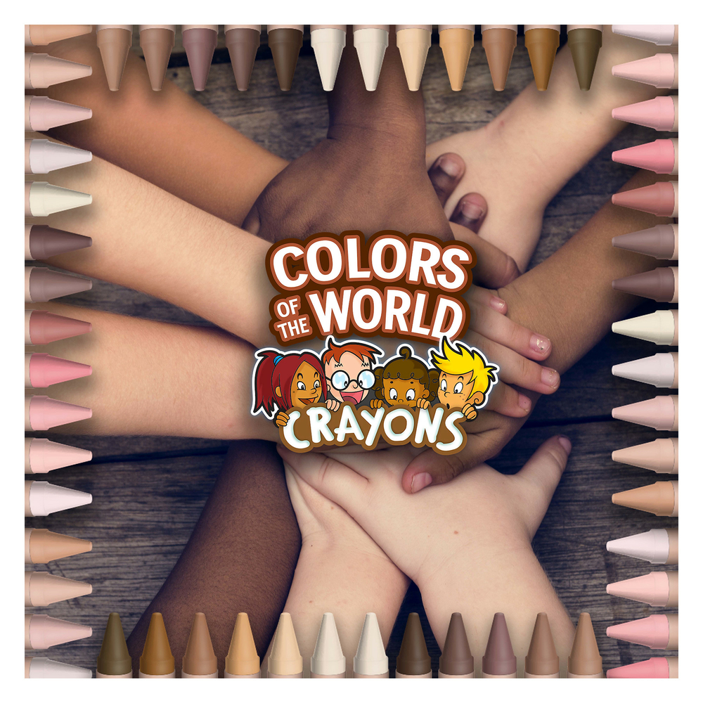 Crayons de cire aux couleurs de la peau Colors of the World Crayola, boîte  de 24