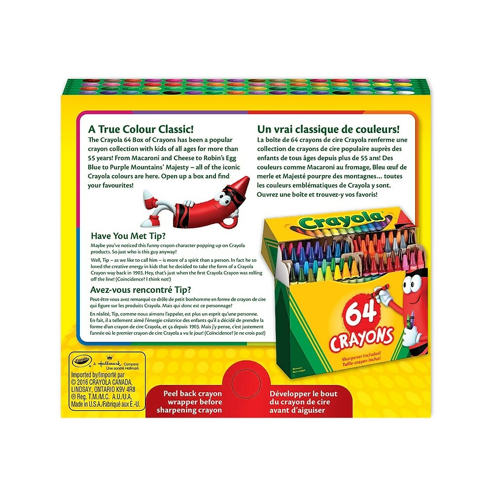  BIN520064  Crayola Crayons with Built-In Sharpener