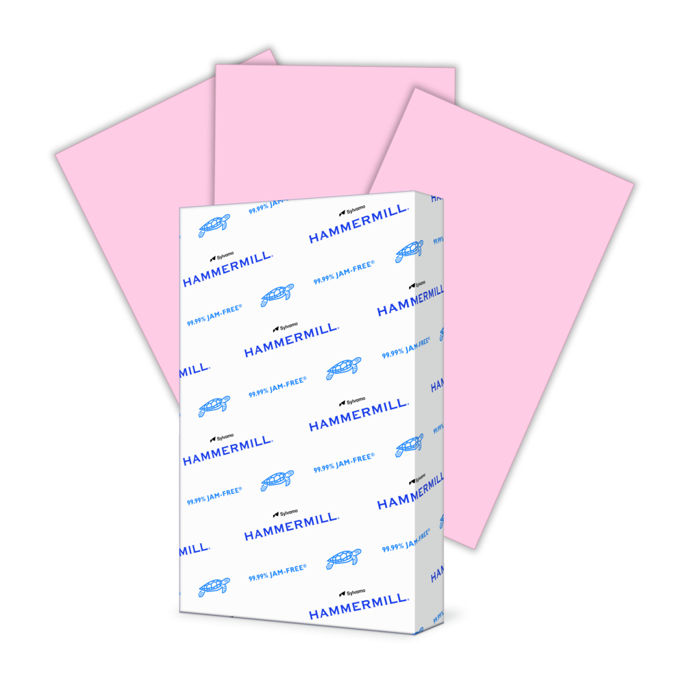  HAM103390  Hammermill Coloured Copy Paper - 8.5 x 14 - Pink -  500 Sheets