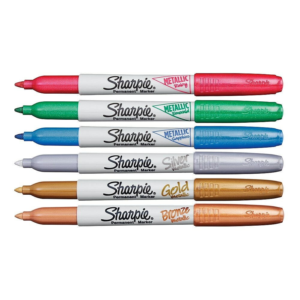 Métalliques Sharpie Permanent marqueurs pointe Fine pointe Pack 3 Sharpie  or, argent et Bronze Dessin coloriage stylos, marqueurs Sharpie artisanat -   Canada