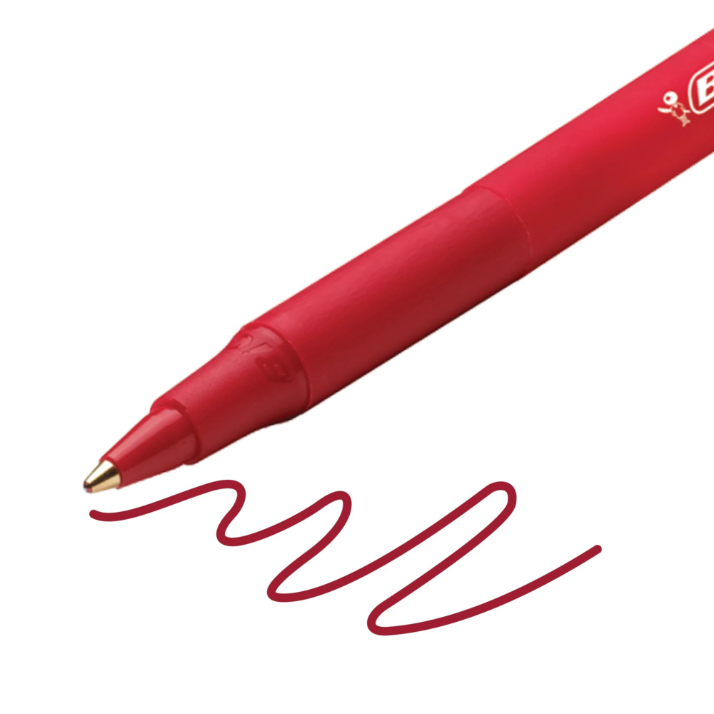 BIC Stylo à bille pointe fine encre Rouge