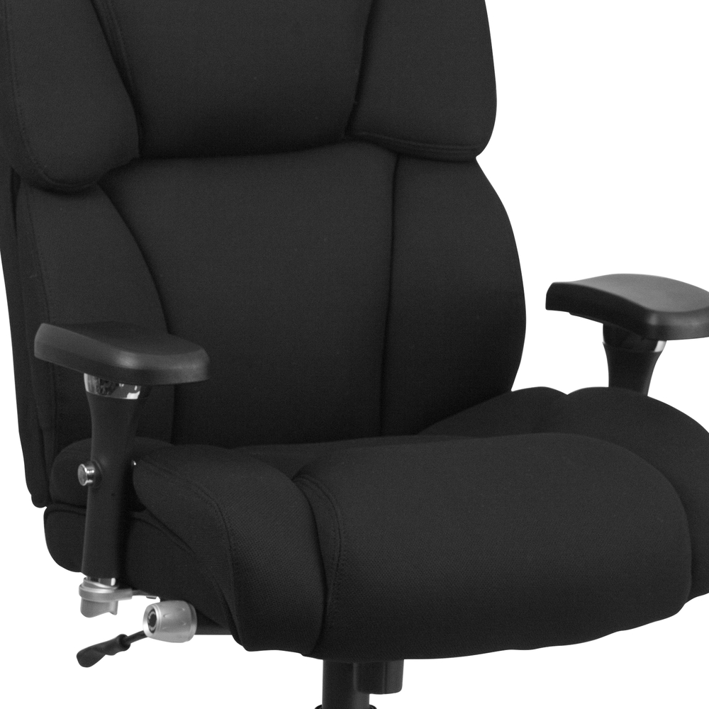 Flash Furniture High Back Black Fabric Executive Swivel Chair with Arms