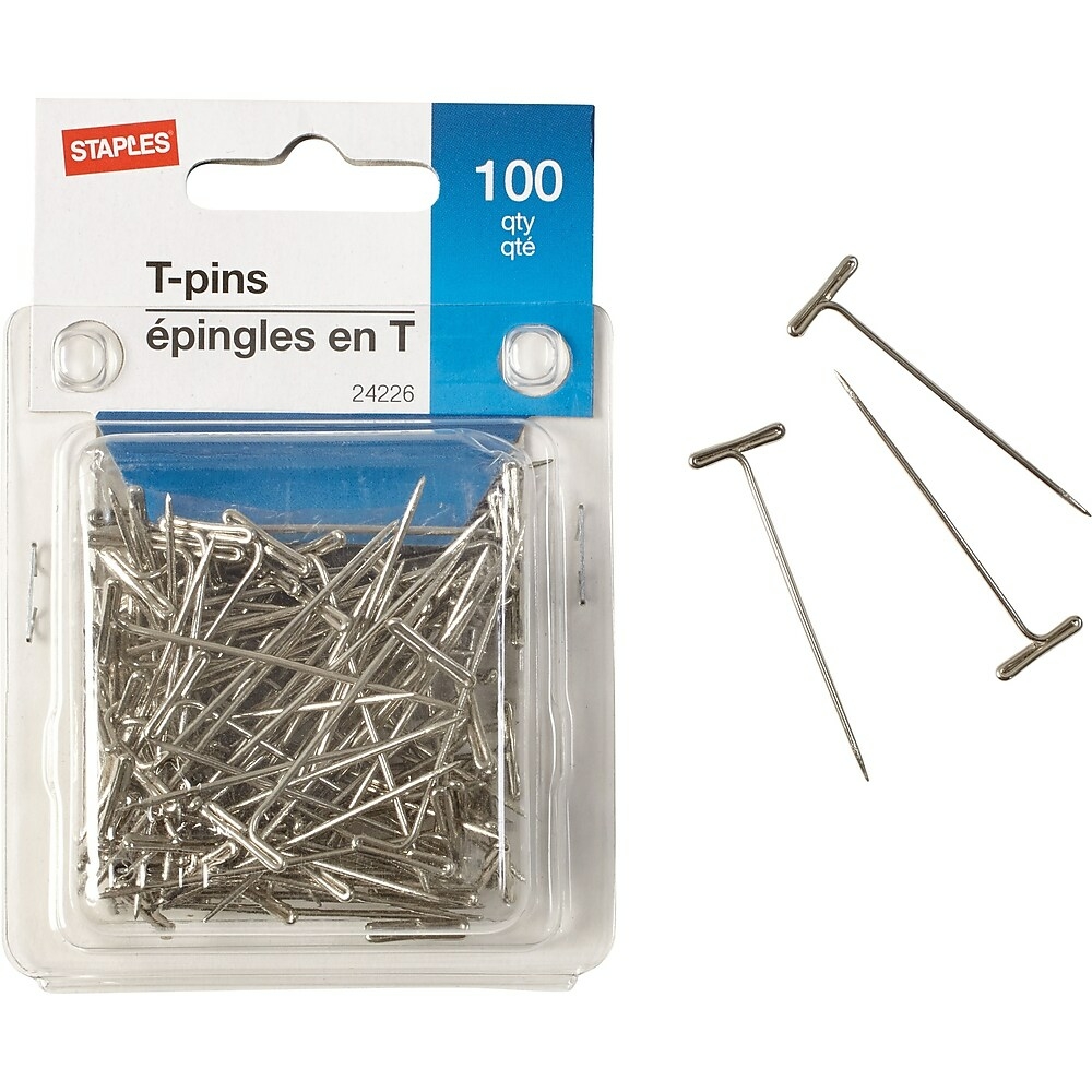 T-PINS, NICKEL PLATED 2, PACK OF 100