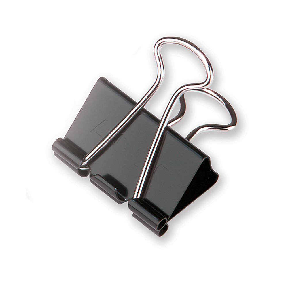  ACC72050  ACCO Fold-Back Binder Clips - Medium (1-1/4) - 5/8  Capacity - Black - 12 Pack