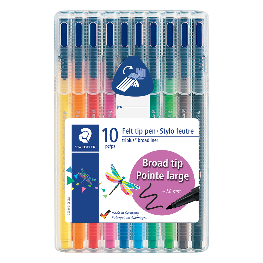 Staedtler feutre Triplus Color, étui chevalet de 10 couleurs