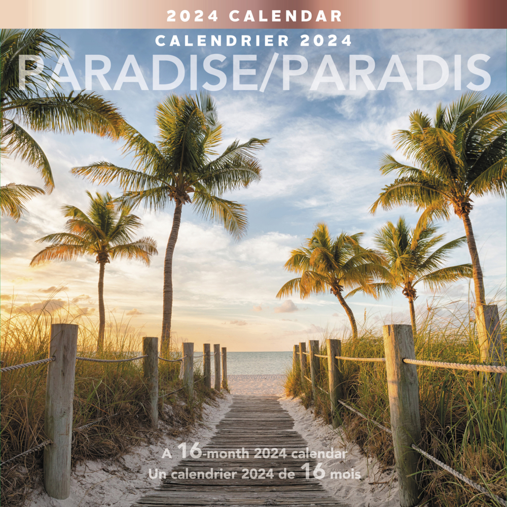  AAGLMF1781024  Mead - Calendrier mural paradis 2024 - 12 po H x  12 po l - bilingue