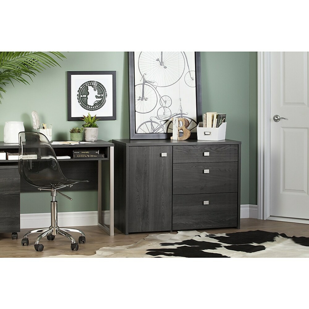 eway.ca - SOS10539 | South Shore Interface Storage Unit with File Drawer,  Grey Oak (10539)