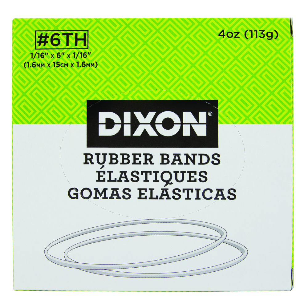  DIX89064  Dixon Rubber Bands - #6TH - 1/16 X 6 - 1/4