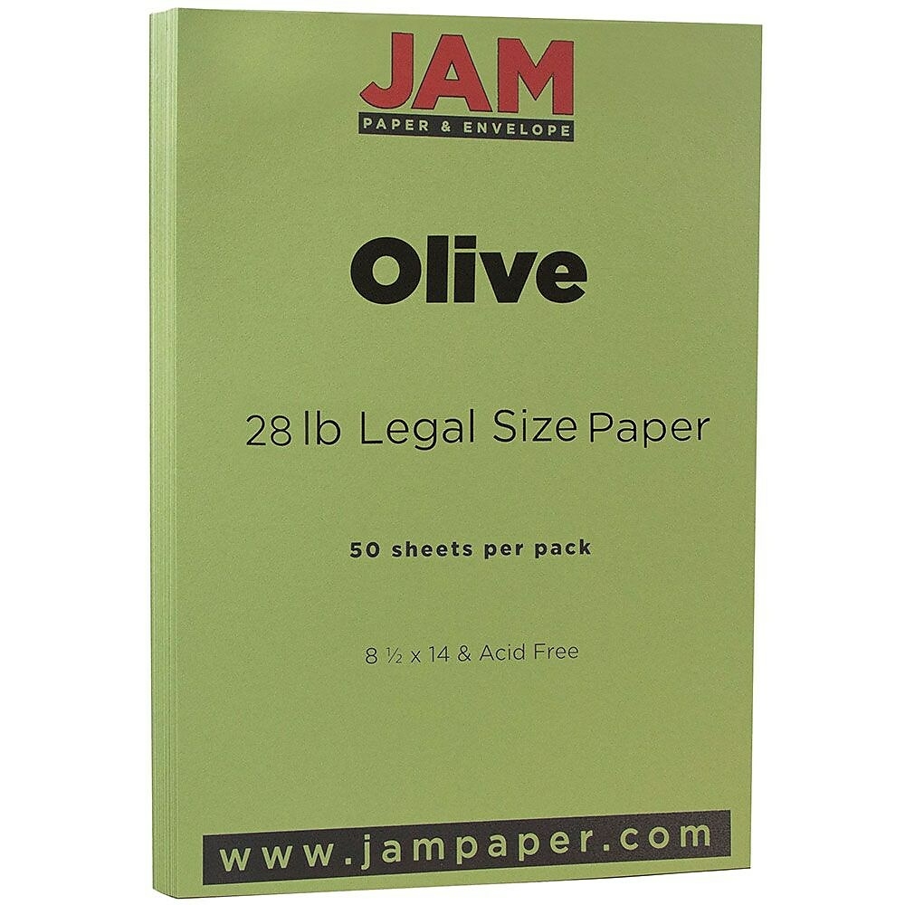 Jam Paper Legal Parchment 24lb Paper - 8.5 x 14 - Brown Recycled - 100 Sheets/Pack