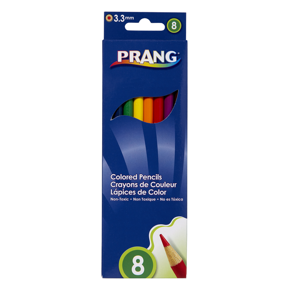 Colored Pencils, Long, Pack of 8 