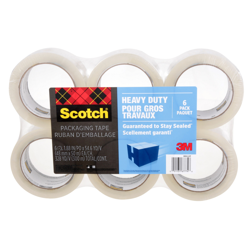 Scotch Heavy Duty Shipping Packaging Tape, 1.88 in x 54.6 yd 1.88
