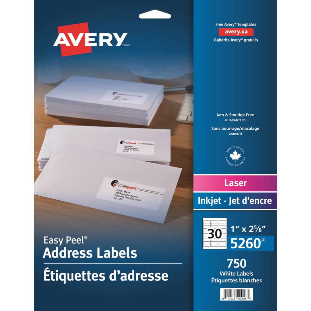 how to print address labels in word 5260