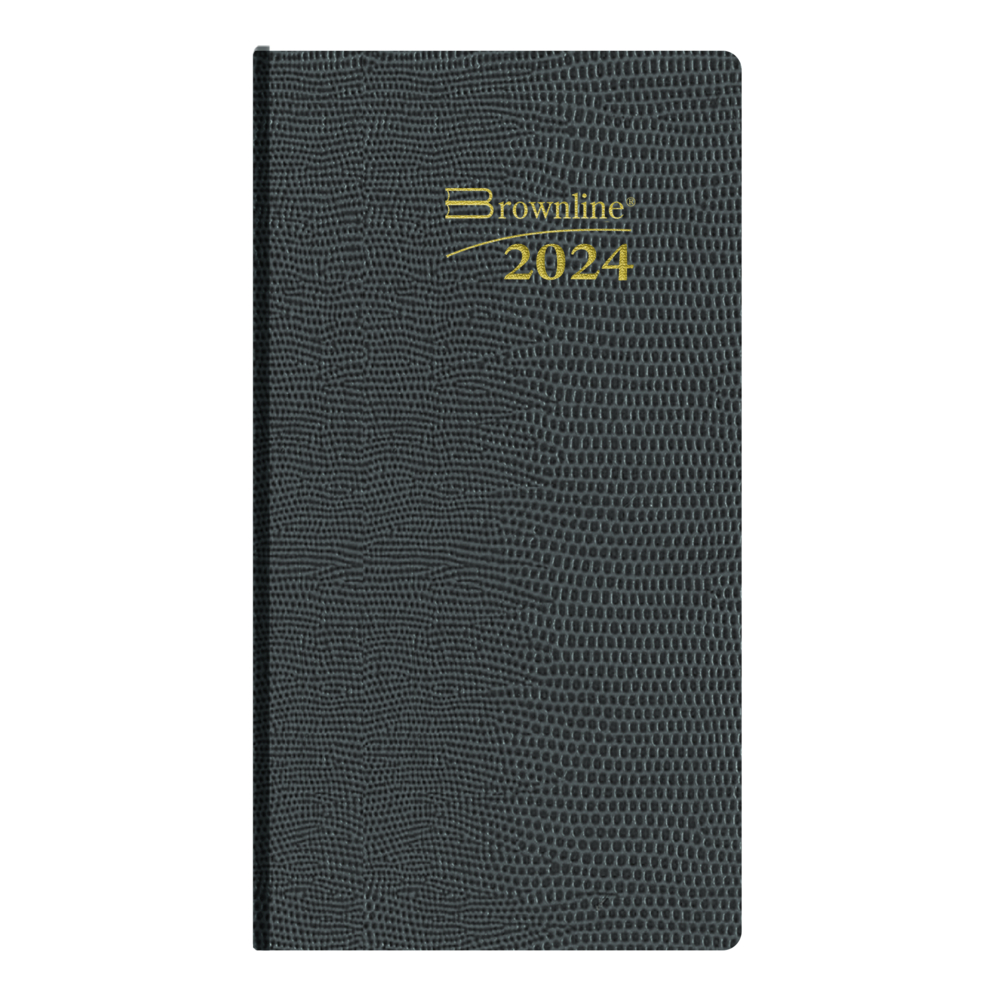  DMNCB401ASX2424  Brownline - Agenda quotidien de poche 2024 - 6  po H x 3-1/8 po L - Couleurs Assorties